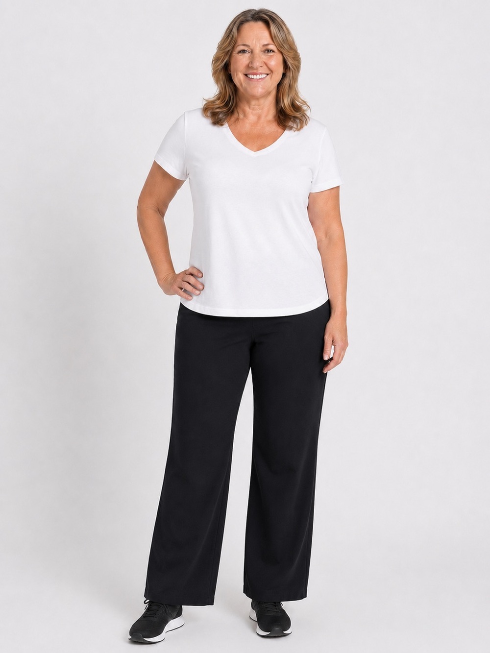Denim & Company pull on jeans/pants womens size 14 wide leg